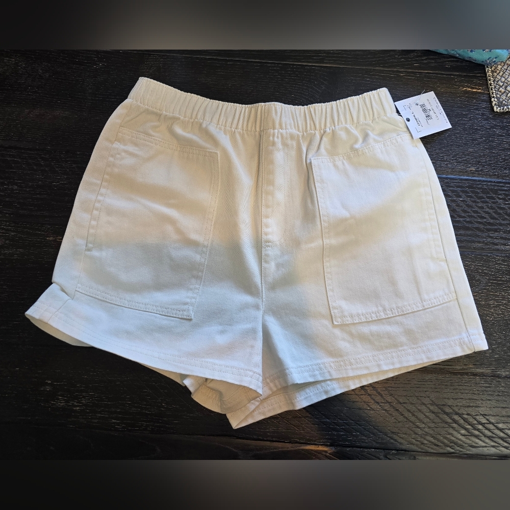 O'NEILL Sonnet - High Waisted Denim Shorts Cream/White Size Med - Picture 10 of 11